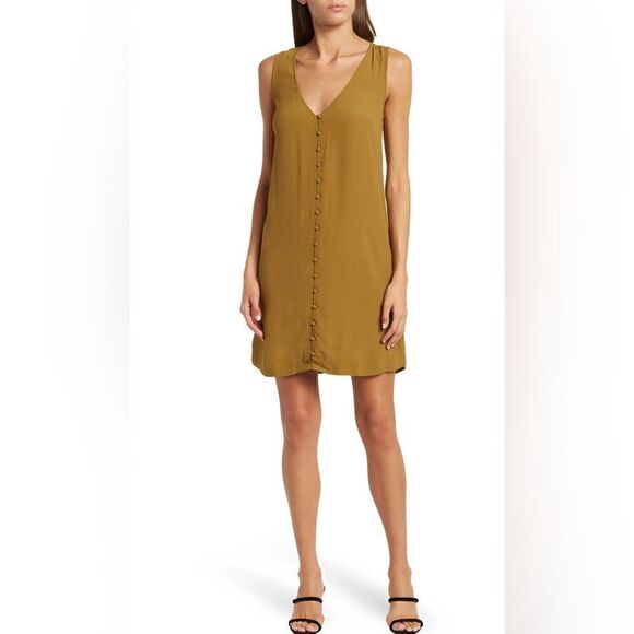 MADEWELL Heather Button Front Dress XXS - Picture 1 of 10